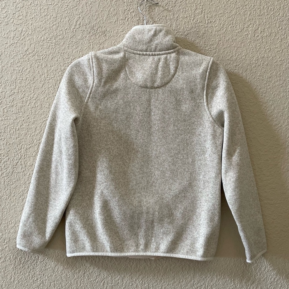 L. L. Bean Sweater Fleece Pullover Top Snap Button Casual Cozy Outdoor Cream XSP - Picture 3 of 13